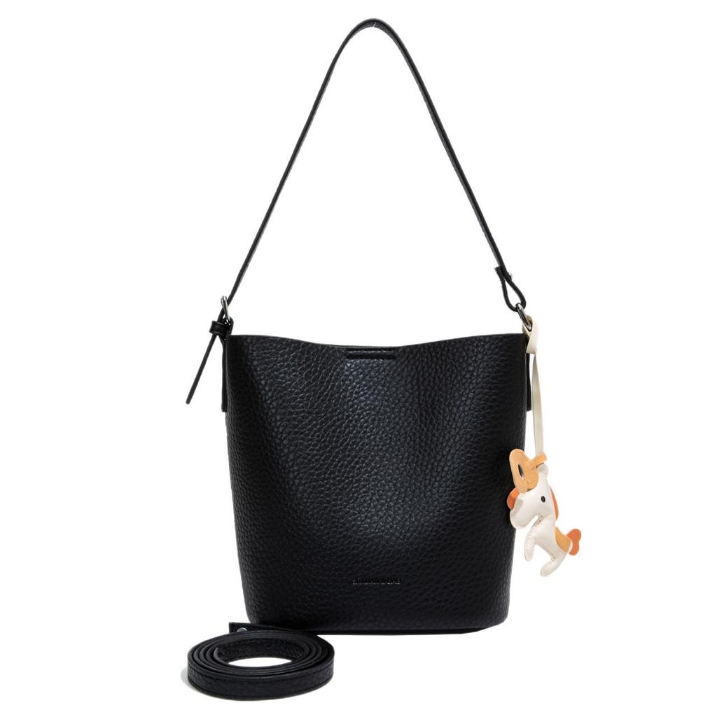 Retro Lychee Muster Pendler Bucket Bag Damen Trend Vielseitig Lässig Einfache Schulter Messenger Bag