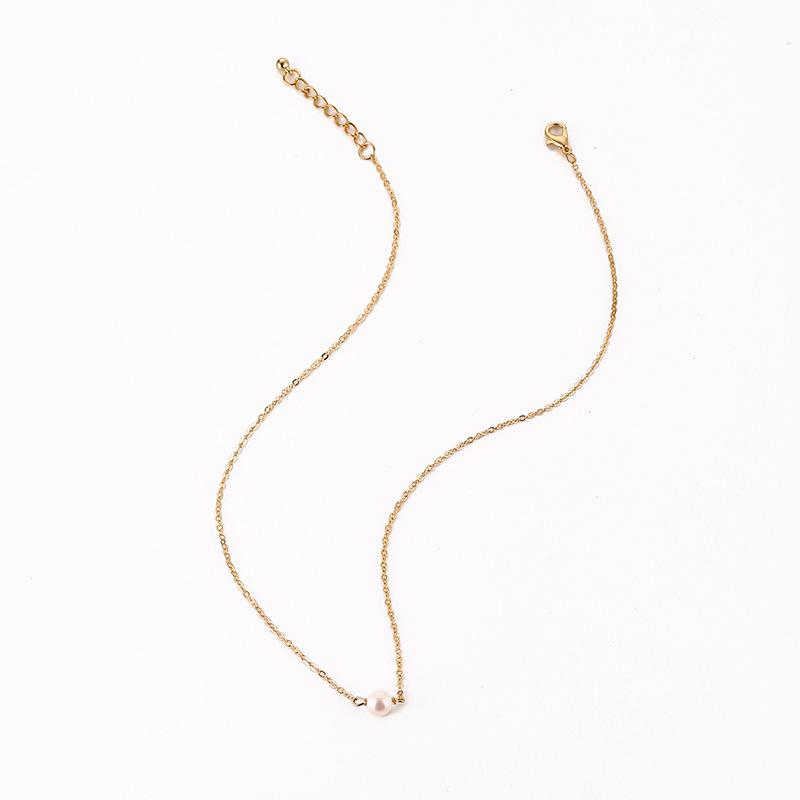 Necklace, Cold Wind Imitation Pearl Personality Temperament Pendant Necklace Female Collarbone Neck Chain