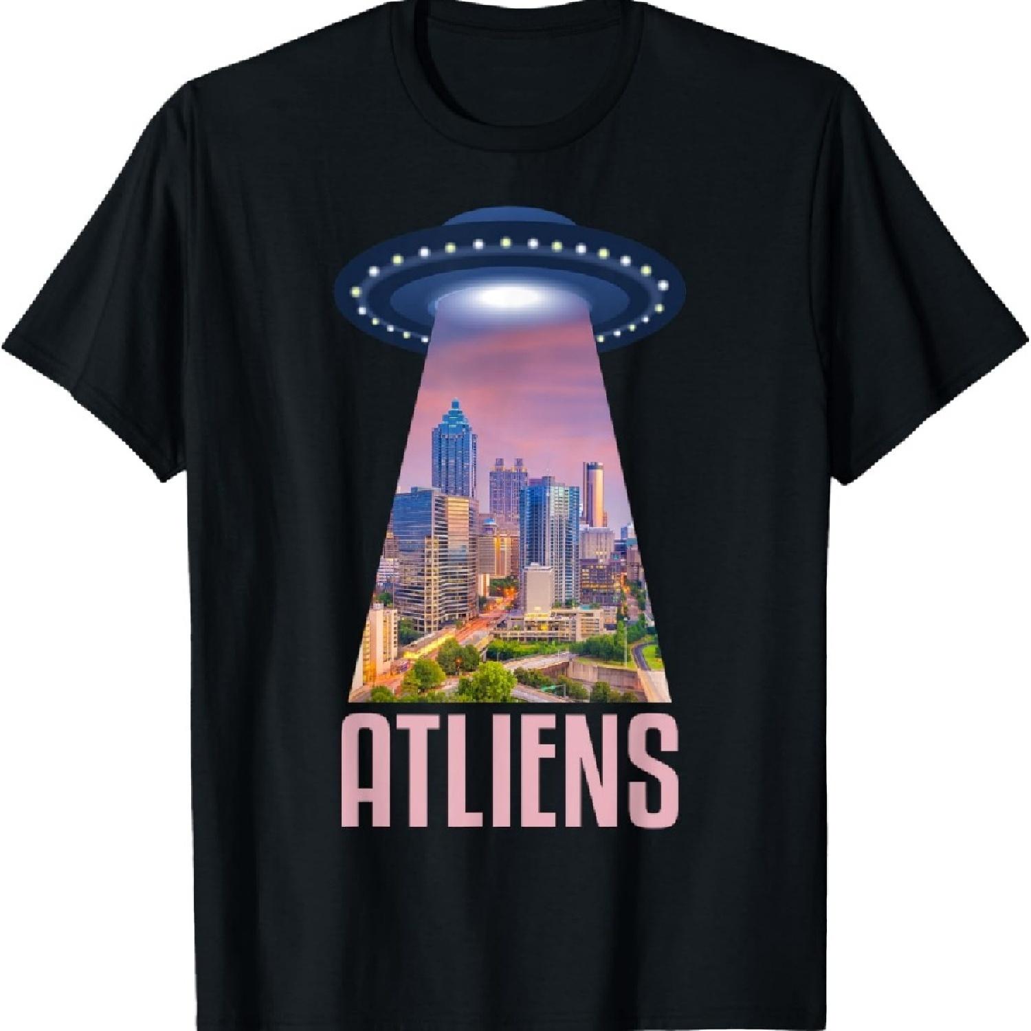 

Funny Atliens Atlanta ATL Novelty T-Shirt XXXXXL чорний