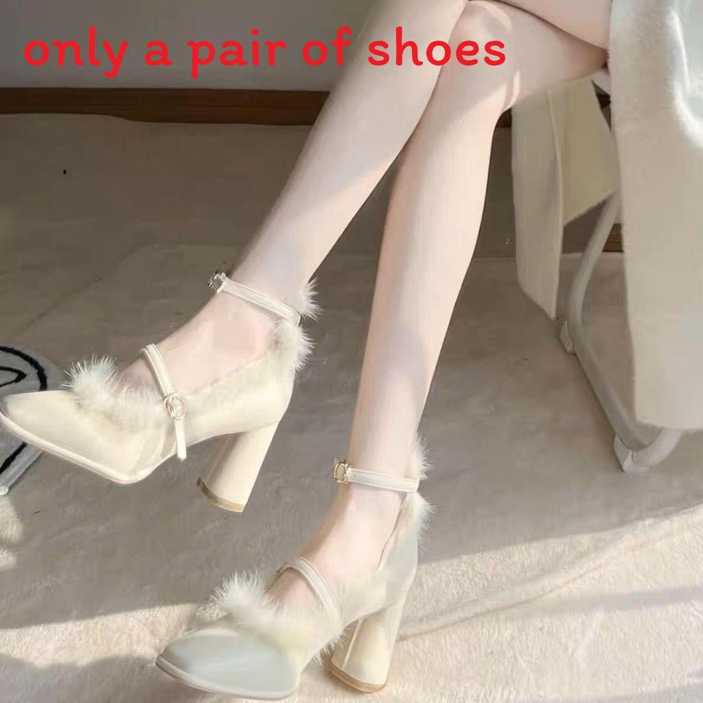High Heel Mary Jane Shoes With Pu Material For Daily Fashion Women