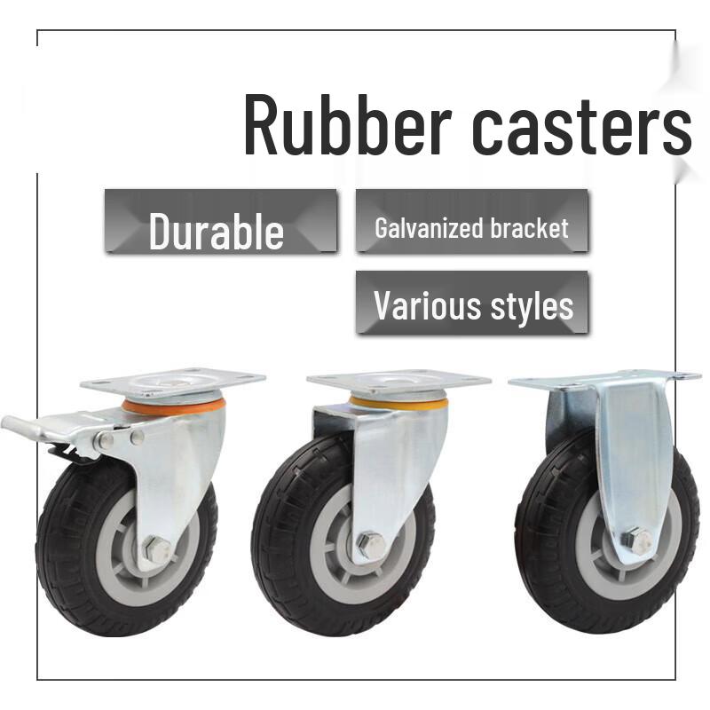 Durable Rubber Swivel Caster Wheel for Carts