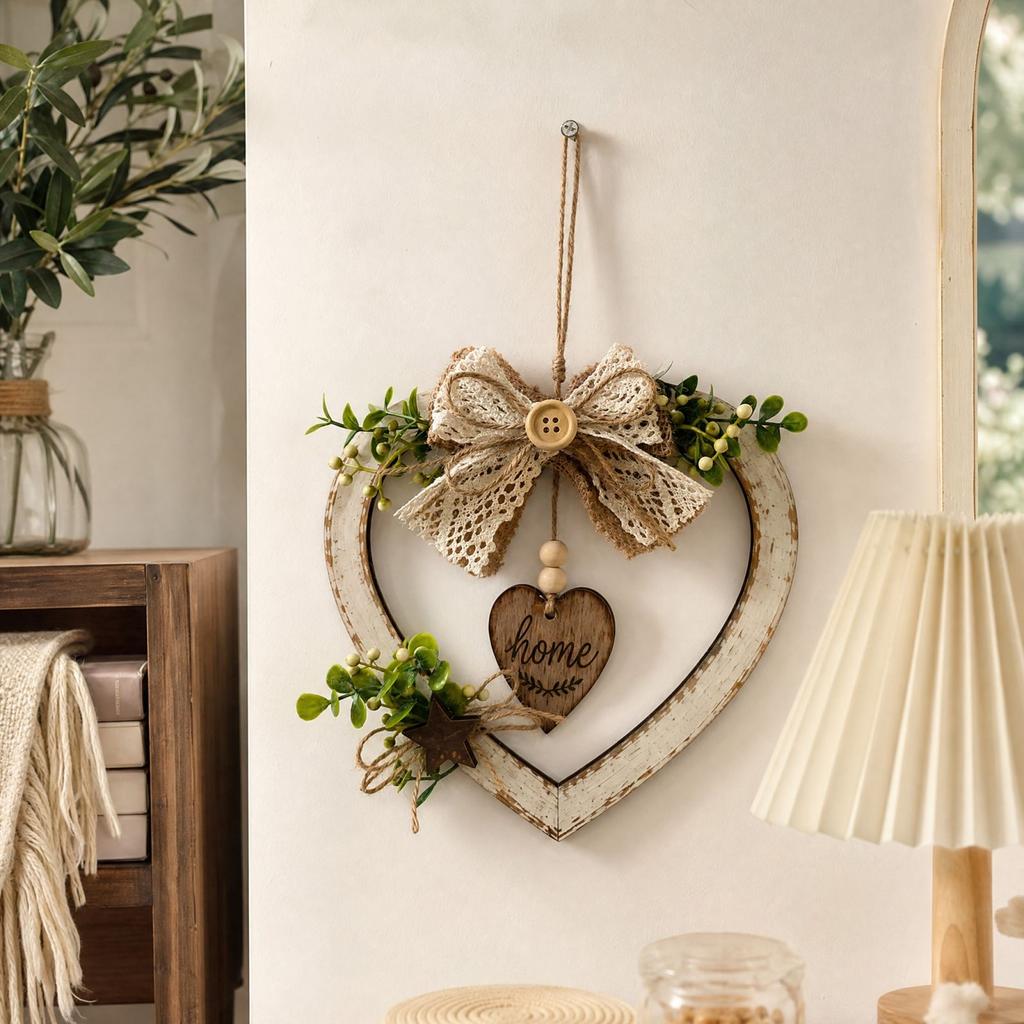 Vintage Heart Wall Hanging Decorative Ornament for Home Wall Decor