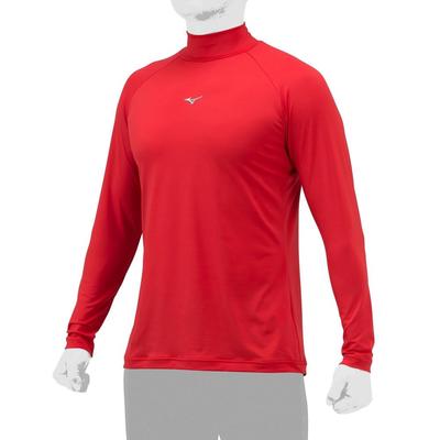 High Neck Long Sleeve Undershirt Red M