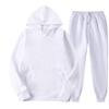 2021 Spring/Autumn Candy Solid Couple Hooded Fleece Sweatshirt & Sports Pants Set