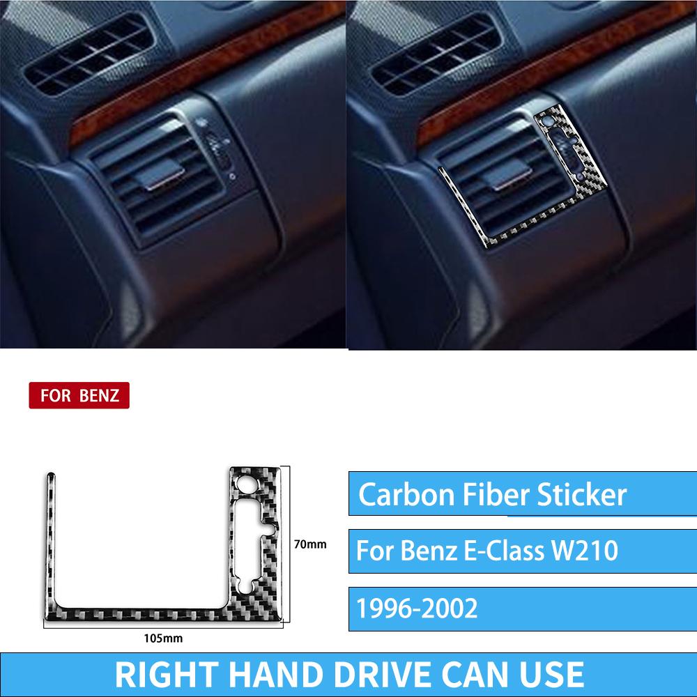 Carbon Fiber Car Interior Accessories Center Console Dashboard Gear Full Set Tuning Stickers For Mercedes W210 E Class 1996-2002