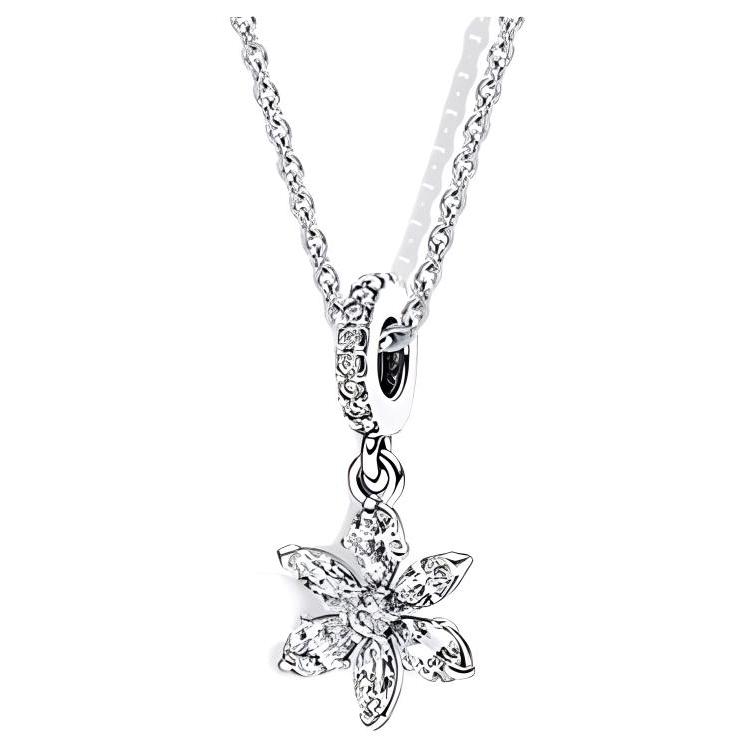 Pandora Floral Design 925 Silver Necklace Women necklace ZT2526 Box