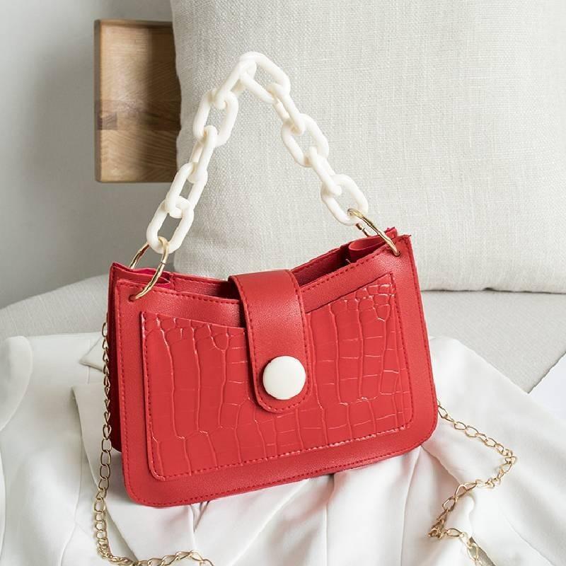 2021 Stone Texture Ladies Handbags Hobo Shoulder Bag Cross-border Trend Pu Material