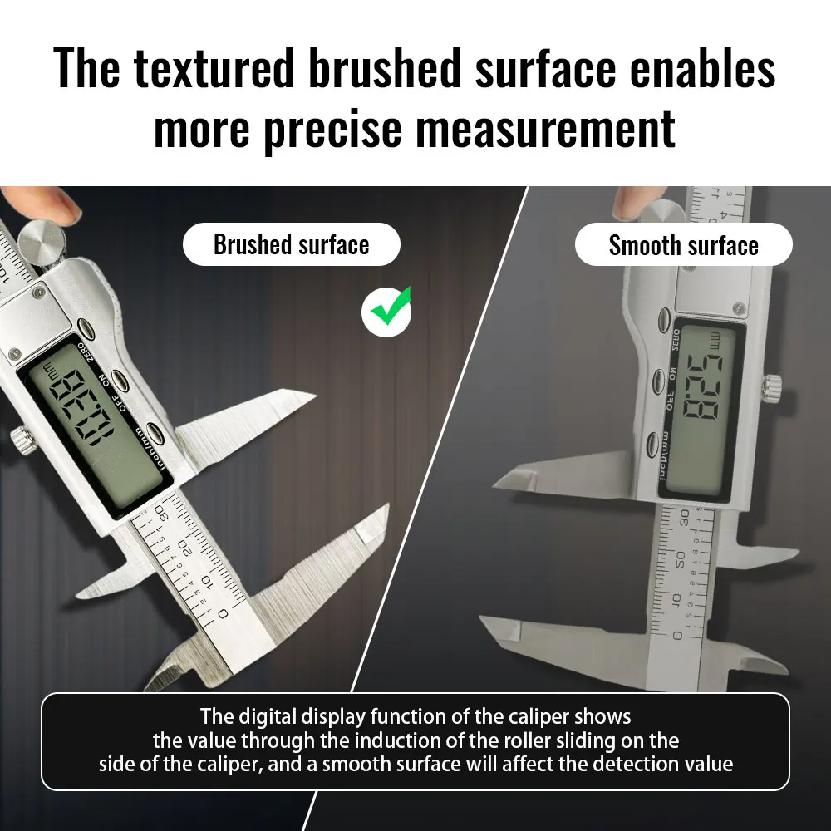 6 Inch 150mm Digital Vernier Caliper Stainless Steel Micrometer Measuring Tool Depth Ruler