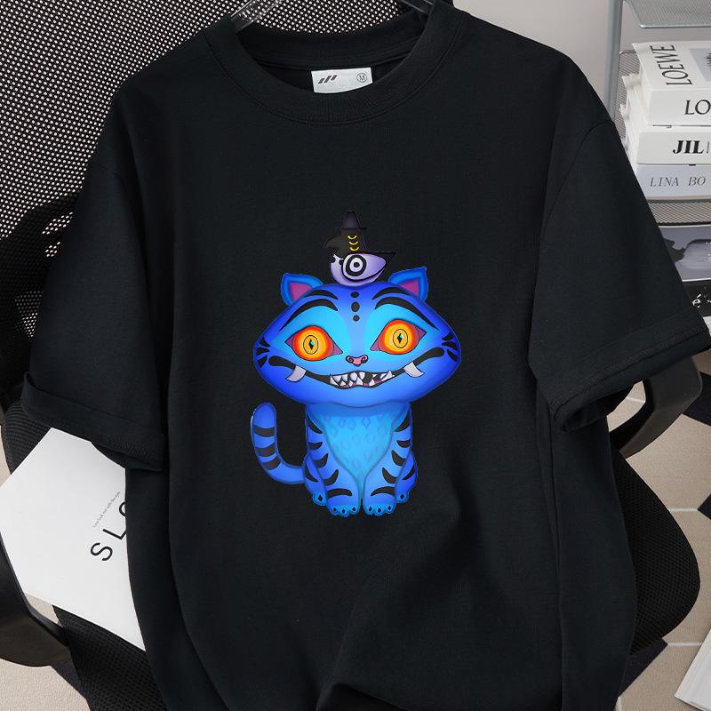 Kpop Korean Wave Witch Hunt Trendy Casual Short Sleeved Printed T-shirt 5988