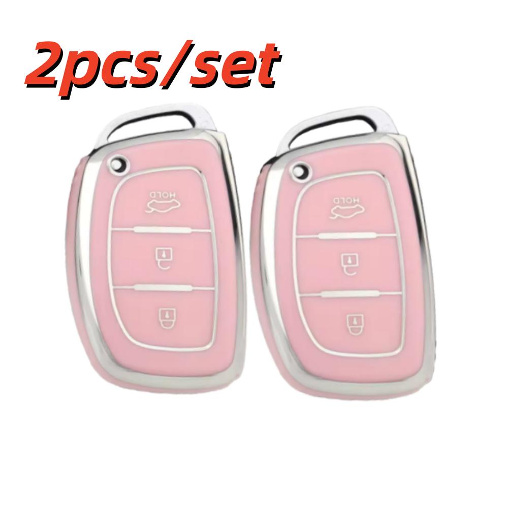 2pcs Car Key Case Covers For HYUNDAI IX35 Tucson 2013 2014 2015 2016 Key FOB Covers