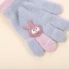 New Children's Gloves Female Cute Cartoon Bunny Autumn and Winter Warm and Cold-proof Boy and Girl Baby Knitted Gloves