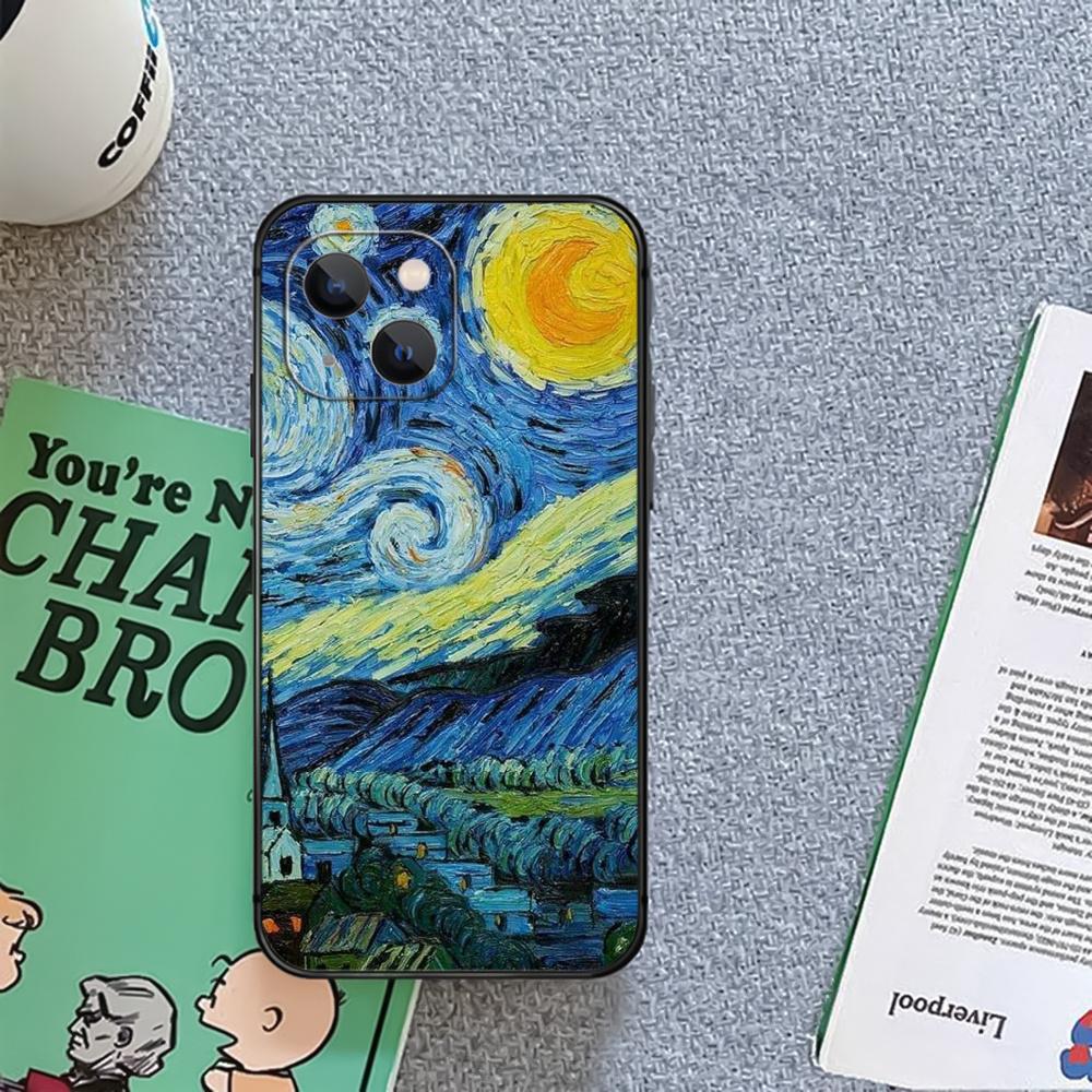 Starry Night Van Gogh Kryt na telefon Coque pro Iphone Xiaomi Mi Samsung Galaxy Redmi Note AS 11 12 13 14 15 22 23 24 5G Pro Plus Max Fe Ultra