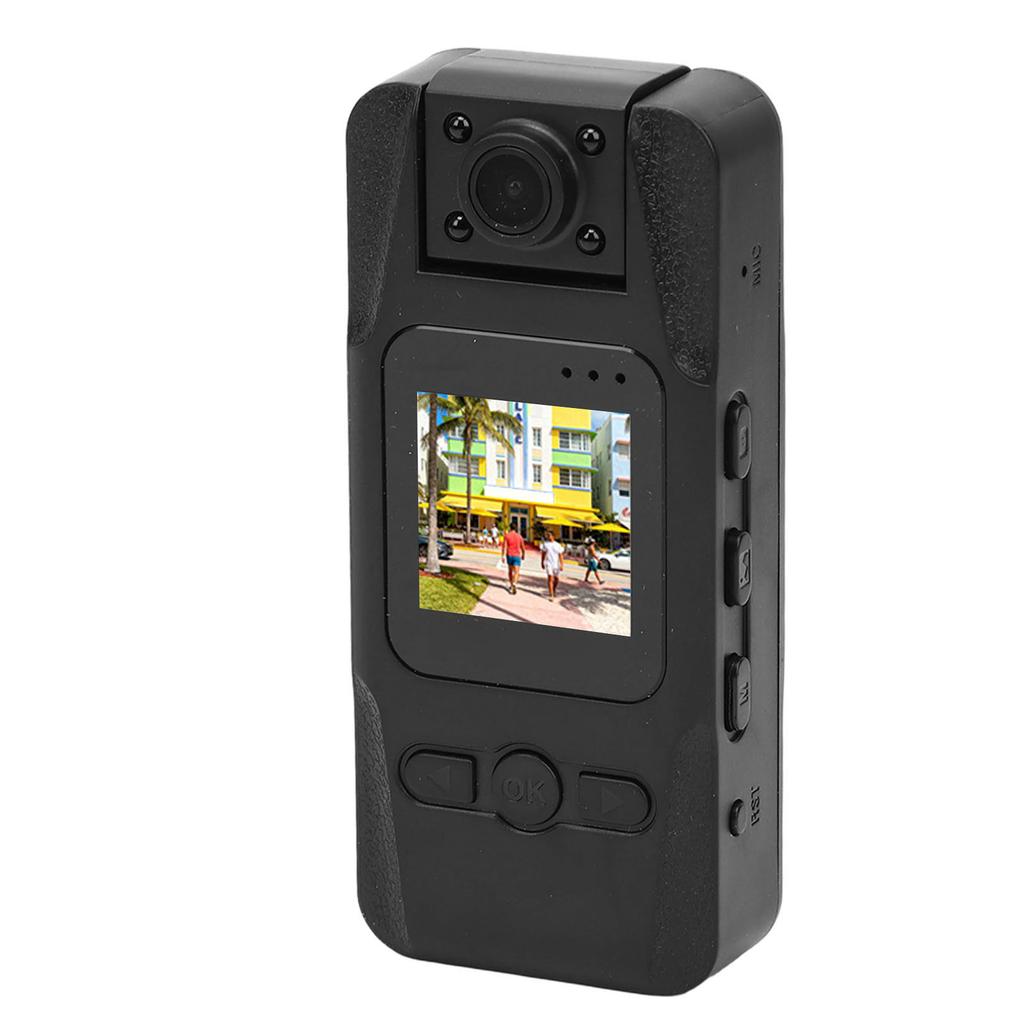 Body Worn Camera 4K 12MP 1.3 Inch   180 Degree Rotatable Lens Support WiFi   Wearable Camcorder