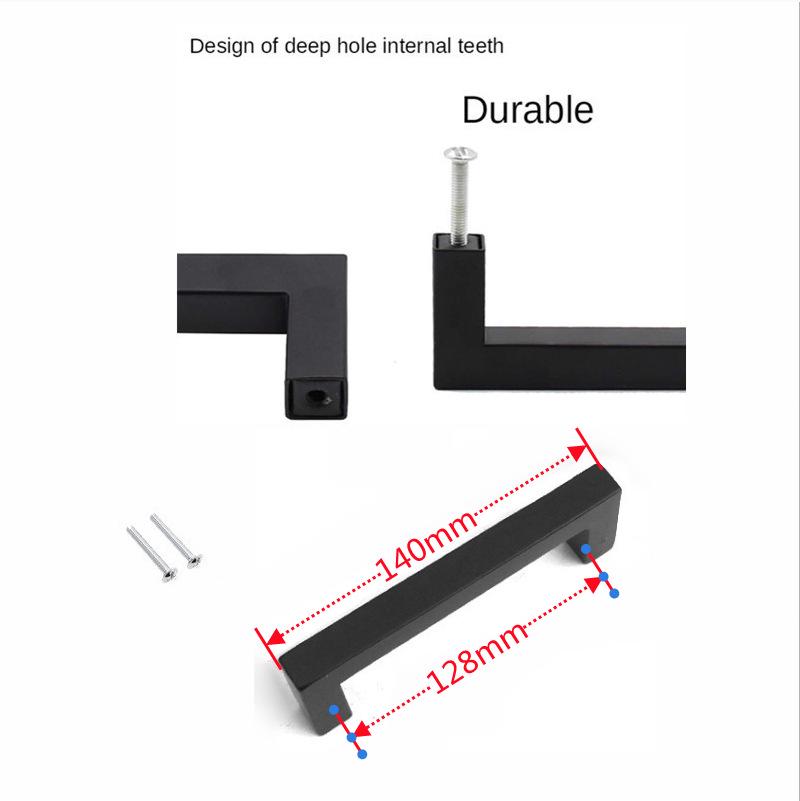 Brushed Gold & Black Stainless Steel Drawer Handle for Cabinets and Wardrobes