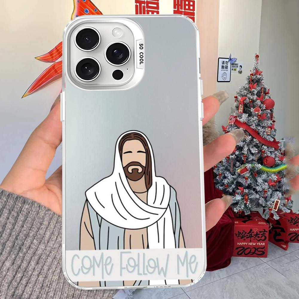 New Faith Christian Religious Jesus Clear Phone Case For iPhone 16 15 14 13 12 11ProMax X XR 87 Plus Matte Shockproof Back Cover