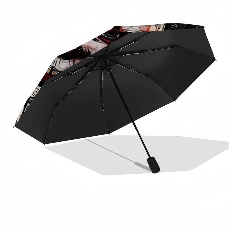 1pc Joker Inspired Umbrella Automatic Opening & Closing, Foldable Design, Outdoor, Ideal Gift for Fans, Travelers, Daily Use.C033