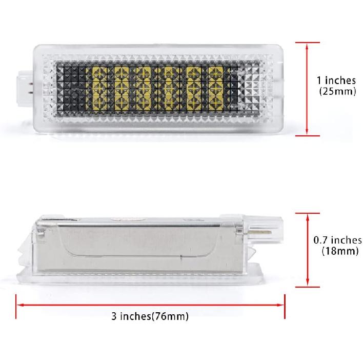 LED Interior Courtesy Door Light for 2004-2022 Land Rover LR2 LR3 LR4 Range Rover L322 Sport L320/ L494 LED Door Puddle Footwell Step Trunk Lamp