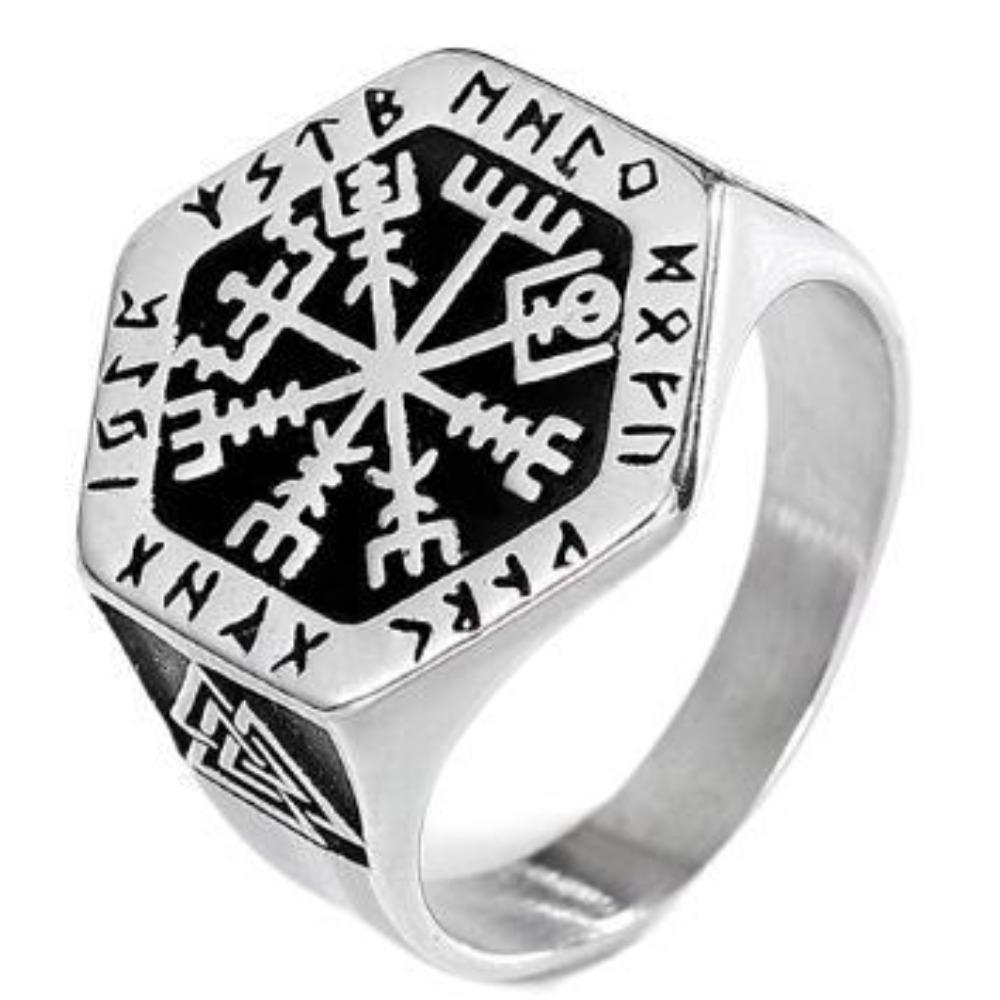 Nordic Vintage Ring Titanium Steel Rust Free Fashion Jewelry for Women Men Trendy Accessories