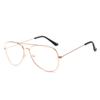 Elbru -1.0 -1.5 -2.5 -3.0 -4.0 Women Men Fashion Pilot Myopia Glasses Oversized Eyeglasses Frames Students Metal Clear Glasses