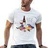 Watercolor Wine Glasses And Bottles Decorated With Delicious Food Tshirt Running Perforunisexce Short Sleeve Tee