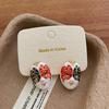 Unique Design Multicolor Enamel Mask Facial Make-Up Face Drop Earrings For Women Real Gold Plated Alloy Statement Jewelry