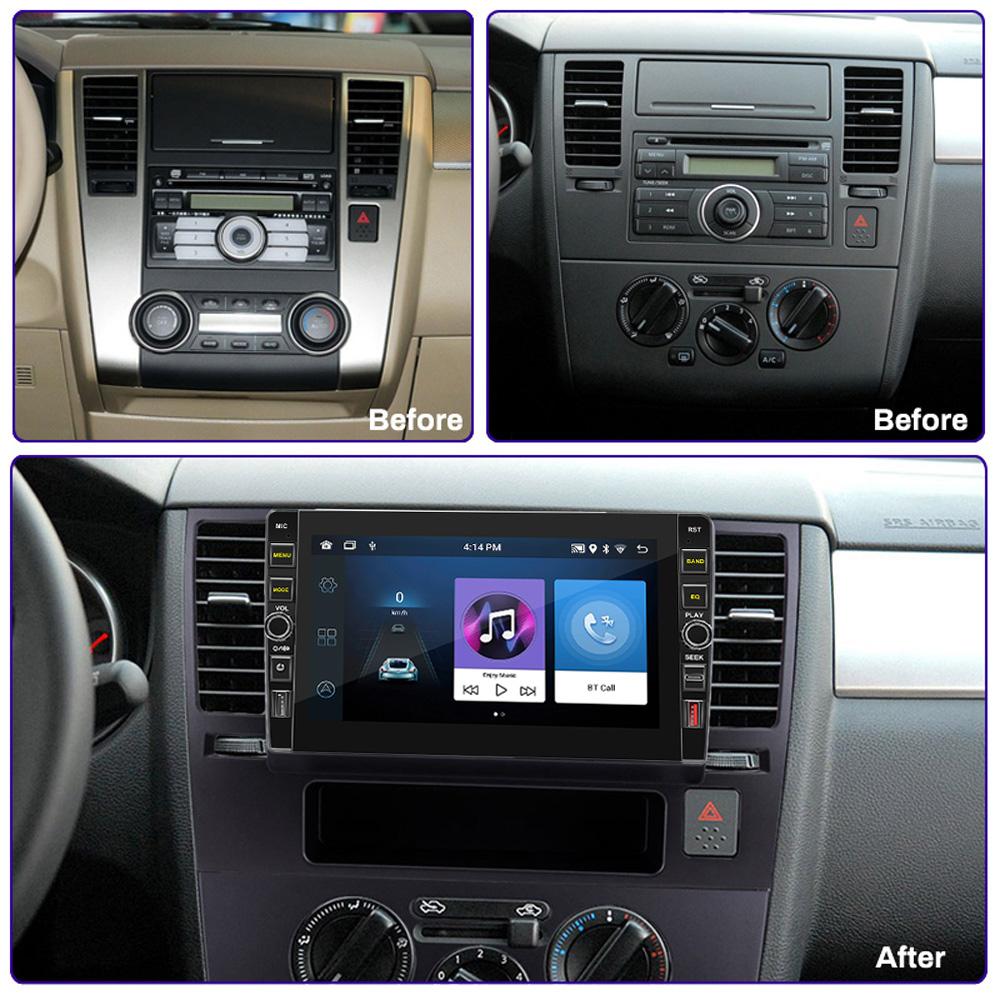 8-calowy radioodtwarzacz samochodowy z Androidem multimedialny odtwarzacz wideo dla Nissan Tiida C11 2004-2013 z pokrętłem WiFi BT 2 Din 1 + 32 GB