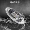 Aoling 2pcs Side Marker LED 24V White Truck Marker Lamp RV Bus Shoulder Light Tiger 6LED Clear Lens