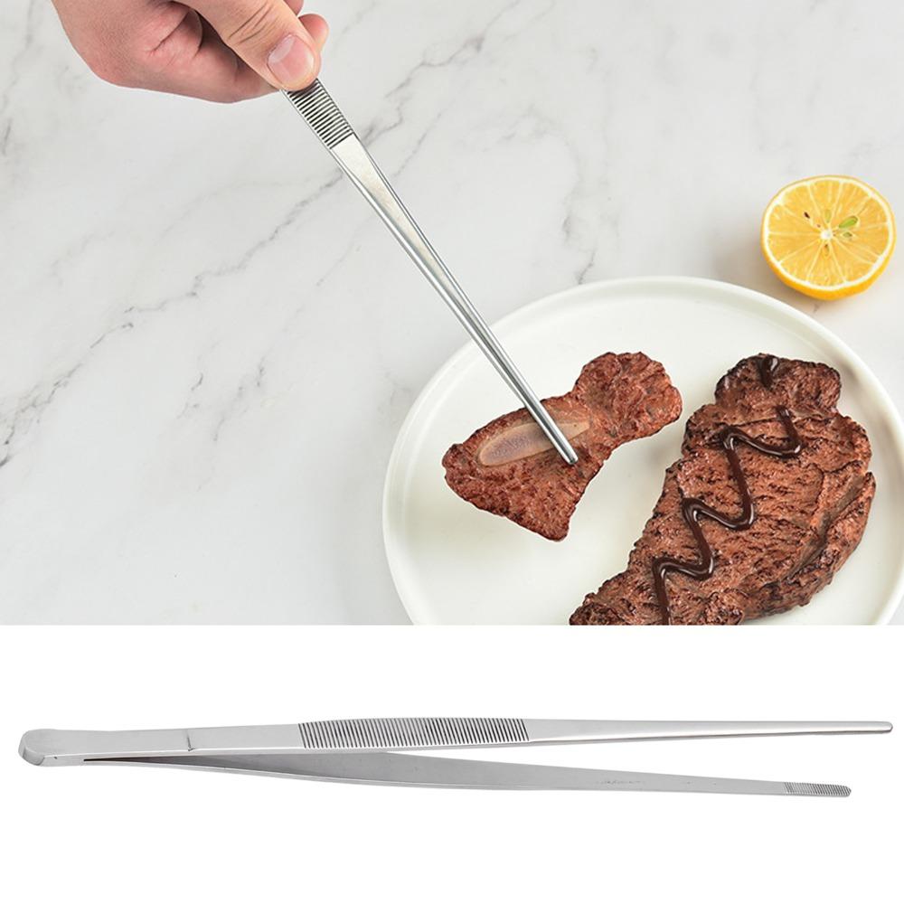Stainless Steel Barbecue Clip Multifunction Bread Clip Practical Kitchen Tweezers  BBQ