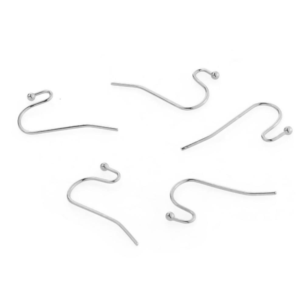 100pcs/lot(50pairs) Stainless Steel DIY Earring Findings Clasps Hooks Jewelry Making Accessories Earwire