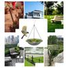 Hanging Metal Bird Feeder Weather-proof Outdoor Garden Patio Yard Hanging Bird Bath Watering Bowl Feeding Device with Detachable Chain