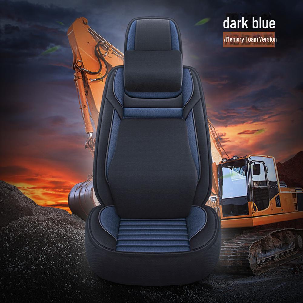 Pernă de scaun pentru excavator - Husă de lenjerie respirabilă pentru un singur loc, potrivire universală, potrivită pentru patru anotimpuri.