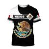 Mexikanische Flagge Nationales Wappen 3D Gedrucktes T-Shirt Für Männer Und Frauen Street Wear Oversized Kurzarm-T-Shirts Harajuku Kinder Oberteile