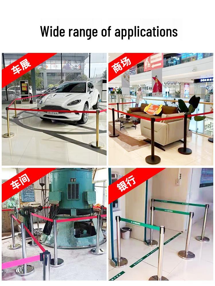 Retractable Queue Barrier Post with Belt