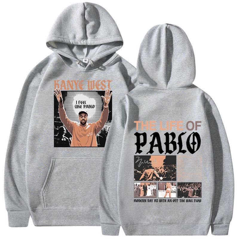 Rapper Kanye West Graphic Print Hoodies THE LIFE OF PABLO Hoodie Men Women Hip Hop Fashion Vintage Oversized Hooded Sweatshirts