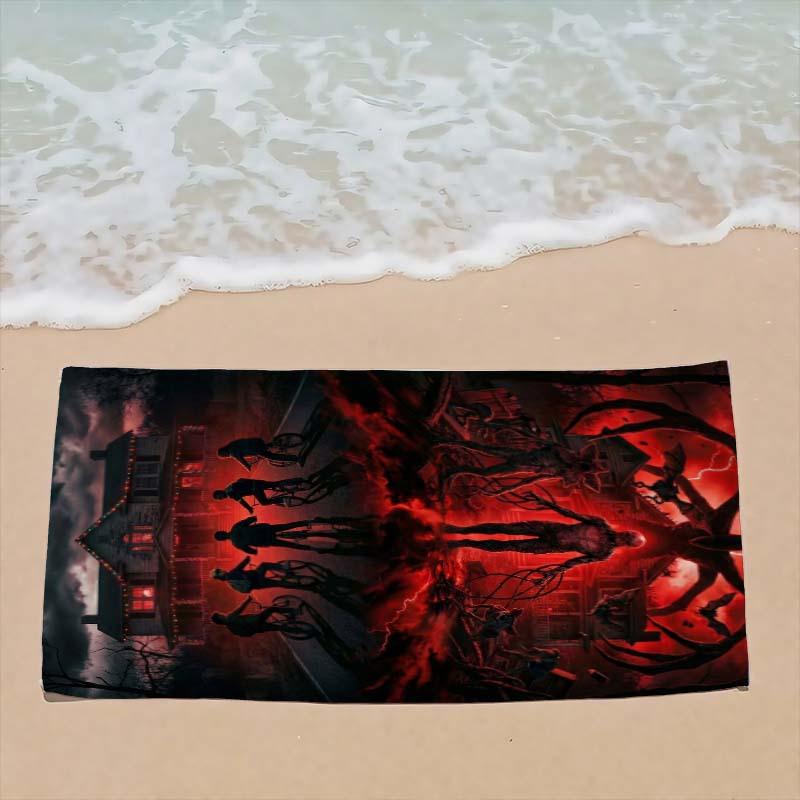 Popular Movie Clip Mind Flaye Beach Towel Microfiber Quick Dry Sand Free Upside Down Gym Sports Towel For Swimming Pool Outdoor