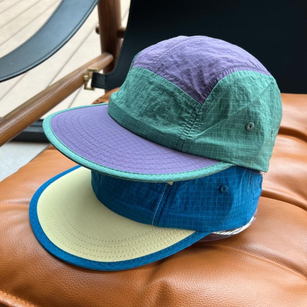 5-Panel Splicing Baseball Cap Quick-drying Sun Visor Cap Casual Snapback Hats  Unisex