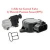 2Pcs Idel Air Control Valve & TPS Sensor For Subaru Impreza 2002-2005 H4 2.0L MT