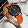 Men Watch Leather Sports Minimalism Fashion Rose Gold Dial Quartz Casual Electronic Mens Watches Male Clock Orologio Uomo