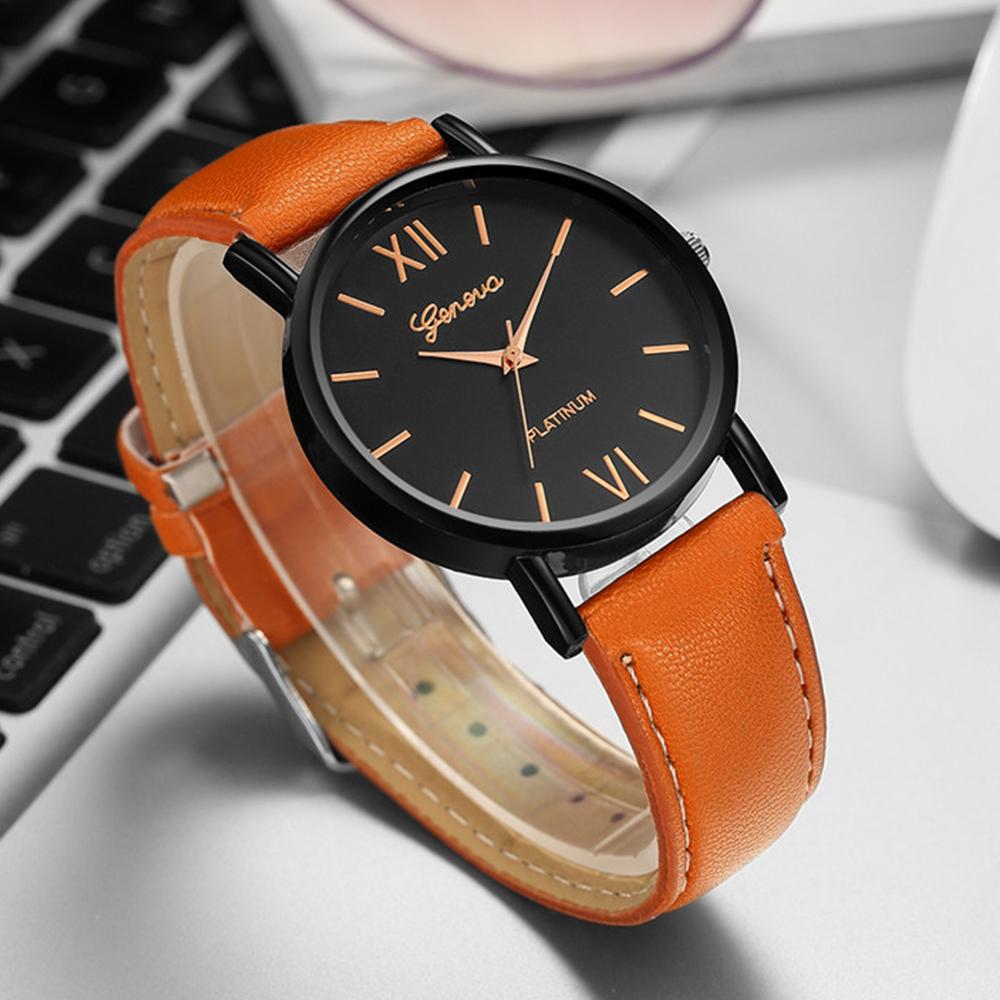 Men Watch Leather Sports Minimalism Fashion Rose Gold Dial Quartz Casual Electronic Mens Watches Male Clock Orologio Uomo