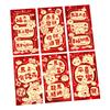 Pack of 6 Chinese New Year Zodiacs Horse Red Packet Recyclable Cartoon Animal Holiday Gift Packaging Envelopes