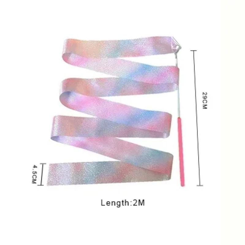 2M 4M Rytmická gymnastika vybavení Baletní stuha Taneční stuha Rytmická točící tyč Duhová tyč Trénink Blikající hvězda
