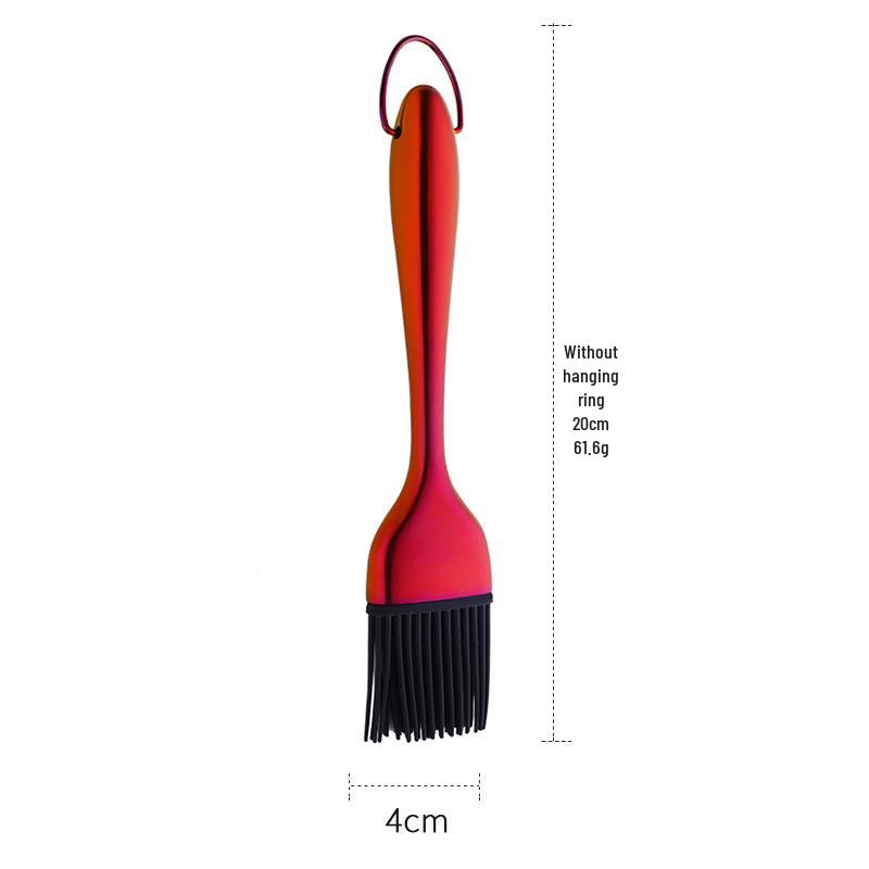 Stainless Steel Silicone Kitchen Oil Brush for Pancakes & BBQ – Shed-Free Design