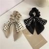 New Plaid Ribbon Hair Rings for Women Elegant Double Bow Headband Versatile Tie Hair Rubber Band Girl Hair Accessories