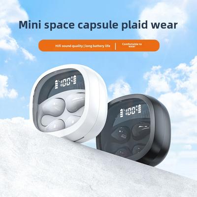 Bluetooth-Headset mit Digitalanzeige Transparentes Fach Clip Ohrschmerzfrei Sport-Headset Klein Mini