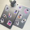 Adorable Astronaut & Planet Stickers for Pencil Cases, Phones, Notebooks, Tablets, and Cups - Waterproof & Cartoon Style