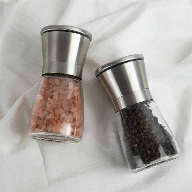 Stainless Steel And Pepper Grinder Adjustable Ceramic Sea Salt Mill Kitchen Tools TLY027