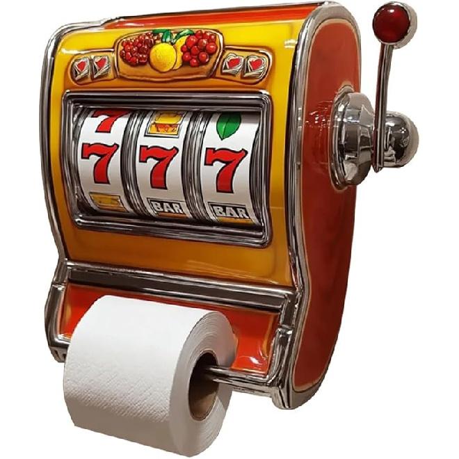 

Держатель для туалетной бумаги в виде игрового автомата, забавный игровой автомат, декоративный держатель для туалетной бумаги – превратите свою ванную комнату в веселую игровую комнату (Светло-синий) светло-синий