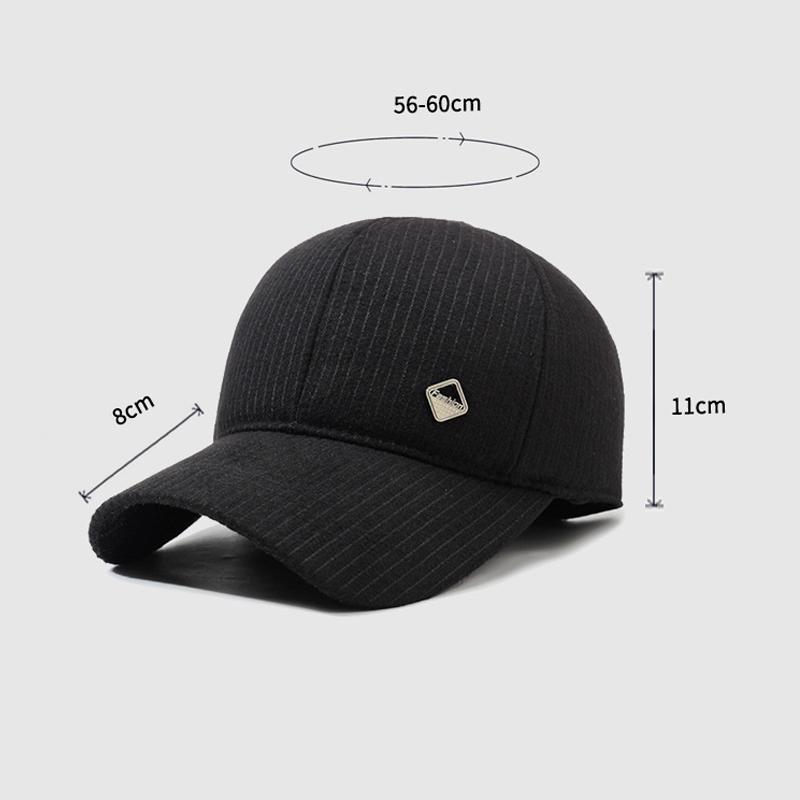 Middle-Aged and Elderly Cap Men's Autumn Winter Ear Protection Cap Warm Cotton Cap Baseball Cap Father Cap