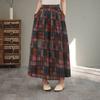 Skirt for Women Casual Vintage Floral Elastic High Waist Long Loose Trousers Stretchy Slim Skirt