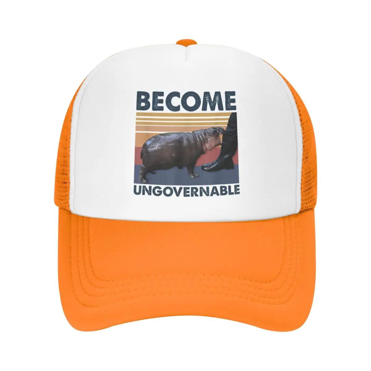 Custom Become Ungovernable Moo Deng Baseball Cap Hip Hop Women Men s Adjustable Trucker Hat Spring Dad Hat One Size